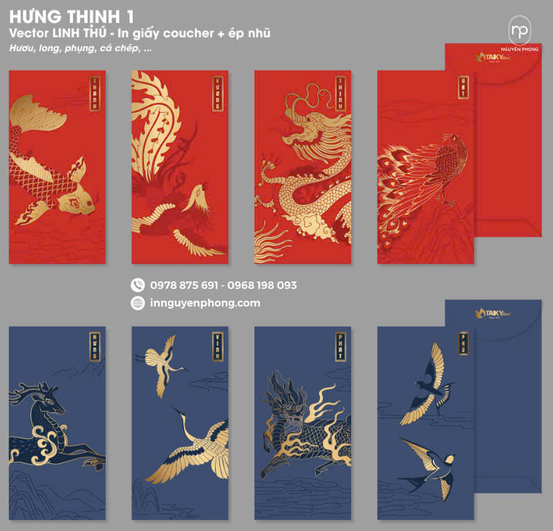 Mẫu lì xì Tết độc đáo